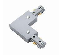 Silver 240V Single Circuit Track L Shape Connector Accessory Track Lighting