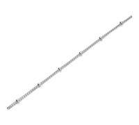Silver 2mm Wide Diamond Cut Curb Chain With Rondels - 18in - F8804