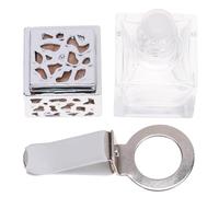 Silver 2pcs 8ml Glass Car Air Vent Perfume Bottle Rotatable Clip | 2-hole Cap, Modern Style, Easy Install, Aroma Dispensing, Fresh Interior, Vent Decoration