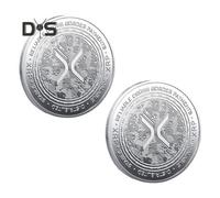(silver, 2pcs) XRP Coin Commemorative Coin Symbol of Financial Innovation XRP Ethereum Coin Highlighting Leading Digital Coins Gift for Enthusiasts Educational