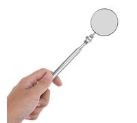 (Silver, 30mm) 30mm/50mm Diameter Telescopic Folding Inspection Mirror Car Welding Repair Rotation Head Reflector