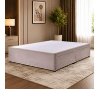 (Silver, 3ft Single(No Drawers)) Divan Bed Base Upholstered Plush Velvet with 2 &4 Drawer Storage Option