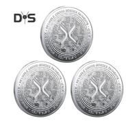 (silver, 3pcs) XRP Coin Commemorative Coin Symbol of Financial Innovation XRP Ethereum Coin Highlighting Leading Digital Coins Gift for Enthusiasts Educational
