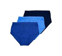 Silver® 3x & 6x Pairs of Mens Traditional Comfort Plain 100% Cotton Y-Fronts Style Underpants Briefs Slips Pants Underwear Size S-2XL (3 Pair Blue Assorted, S)