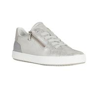 (Silver, 4 (Adults')) Geox D Blomiee A Synthetic Polyurethane Women's Silver Trainers