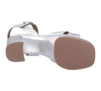 (Silver, 4 (Adults')) Hush Puppies Ophelia Suede Women's Silver Heels