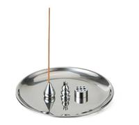 Silver 4-in-1 Incense Holder made stainless steel. Incense stick holder for incense sticks/incense cones/coils/incense/frankincense. Home decor. Room decor