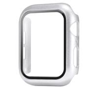 (silver, 45mm Series 8) Tempered Glass+Watch Case For Apple Watch 8 7 6 SE 5 3 4 44mm 40mm Screen Protector iWatch 5 3 2 42mm 38mm Case Cover Bumper
