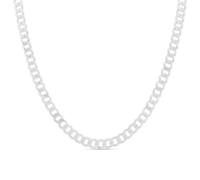 Silver 4mm Wide Curb Chain - 22in - F92003