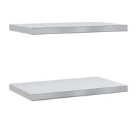 Wall Shelves Floating Shelf Wall Storage Shelf 2 pcs Stainless Steel vidaXL