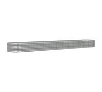 Vidaxl Garden Raised Bed Powder-Coated Steel 512X80X36 Cm Silver