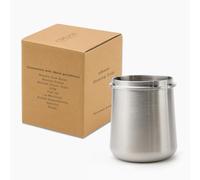 Silver 58mm Dosing Cup | White | 100% Stainless Steel | Espresso Coffee Dosing Cup | Crema Coffee Products