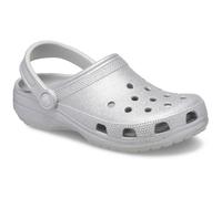 (Silver, 6 (Adults')) Crocs Classic Glitter Thermoplastic Atmosphere Clogs