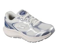 Skechers Women's Go Run Consistent 2.0 Volt Sneaker, Silver Leather/Navy Trim, 6 UK