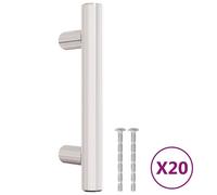 vidaXL Cabinet Handles 20 pcs Silver 64 mm Stainless Steel