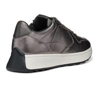 (Silver, 7 (Adults')) Geox D Amabel A Leather Women's Gun Trainers