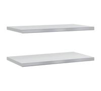 Wall Shelves Floating Shelf Wall Storage Shelf 2 pcs Stainless Steel vidaXL