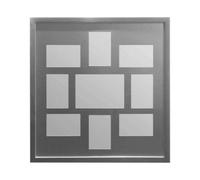 Silver 9 Rectangular Multi Photo Frame | Maren