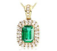 Silver 925 Jewelry Set Women With Emerald Gemstones Pendant Necklace Ring Bracelets For Charm Lady Wedding Gift