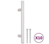 (silver, 96 mm/ 10 pcs) vidaXL Cabinet Handles Door Handles Furniture Drawer Pull Stainless Steel