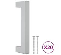 vidaXL Cabinet Handles 20 pcs Silver 96 mm Stainless Steel