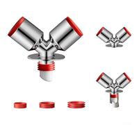 Silver Abs Drain Pipe Tee Connector For Washing Machine Sink Anti Smell Overflow Prevention For Versatile Fit 18mm To 32mm Pipes Multi Appliance Drainage Solution Quick Connect Design For Home(A)