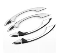 Silver ABS Protection Car Parts Car Exterior Side Door Handle Cover Trim with Smart Keyhole,For A3 8V A4 B8 Q3 Q5