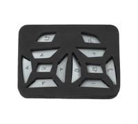 Silver ABS Steering Wheel Button Trim Cover Square