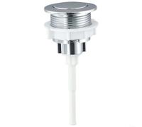 Silver ABS Toilet Tank Button - 10.5x3.6x3.6 Cm, Push Button Flush Replacement,Single Button Design, Water Saving,For Bathroom Toilet Water Tank Repair