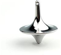 Silver Accurate Spinning Top,Portable Precision Metal Spinner Top Premium Exquisite Perfect Balance Desktop Gyro Vintage Totem Spinning Top Desk Little Fidget Decoration,Spinning Tops