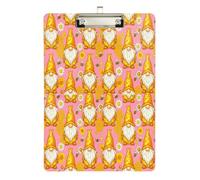 Silver Acrylic clipboard Hardboard 9" x 12" Whimsical Bee Gnome