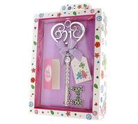 Silver Age 21 Female Keepsake Key & Bright Presentation Box - 21st Birthday Gift