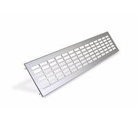 Silver Air Vent Grille - Built-in Appliances Furniture - Aluminium Ventilation Cover. (X - 500mm x Y - 80mm)