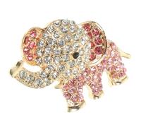 Silver Alloy Elephant Car Air Freshener Clip Ornament | Diamond Mounted, Clip Design, Removes Smoke, Modern Fashionable Style, for Car Interior Decoration