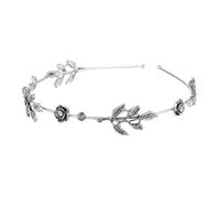 Silver Alloy Leaves Headband for Women and Wedding | Elegant Headwear with Delicate Leaf Detail, Birthday and Bridal Use, Comfortable Fit, Decorative Silver Finish