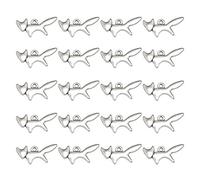 Silver Alloy Mini Fox Pendant Charms 20pcs for Necklace Bracelet Making