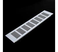 Silver Aluminium Louvre Air Vent Cover Rectangular Metal Ventilation Grille for Wall or Ceiling Installation, Indoor or External Airflow Panel, Home Building(80 * 350)