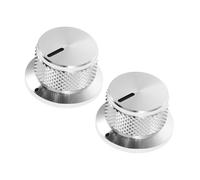 Silver Aluminium Volume Control Knobs 24x14.5mm 2pcs