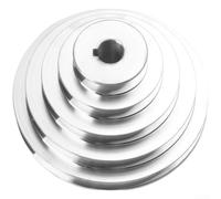 Silver Aluminum 4 Layer V Belt Pagoda Pulley Wheel Compatible With Z4116 Drill Models Featuring 130mm To 150mm Steps And 14mm To 28mm Bore For Power Tools(150x18)