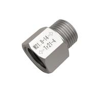 Silver Aluminum Cylinder Refill Adapter TR21x4 to W21.8x1/14 for SodaStream, Gas Converter with Needle and Seals