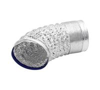Silver Aluminum Foil Duct Hose Flexible Non Insulated Ventilation