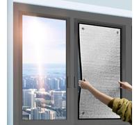 Silver Aluminum Foil Thermal Insulation Reflective Window Film,Heat Control Anti Uv Window Tint for Bedroom,Office,Home,Kitchen,Sunlight Blocking Blackout Privacy (130x160cm)