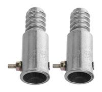 Silver American Threaded Tip Repair for Push Broom Handles and Poles | Metal Fitting for Aluminium, Iron or Wooden Shafts, Universal Connection, Quick Installation, Suitable for Deck Brushes