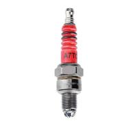 Silver and Red Racing Spark Plug 3 Electrode A7TC fit for GY6 50cc 70cc 90cc 110cc 125cc 150cc ATV Dirt Bikes Moped Scooter