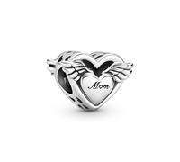 Silver Angel Wings & Mum Charm Fits Pandora Bracelet