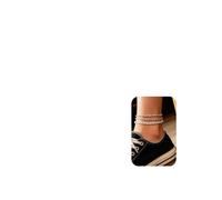 Silver Anklets For Women,Sterling Silver Anklet, Exquisite Layered Design Rope Chain, Adjustable Alloy Foot Ornament, Link Ankle Beach Foot Jewelry For Women，Suitable For Daily Beach Summer Wear