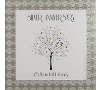 " Silver Anniversary - 25 Wonderful Years " Large Handmade Anniversary Card - GA41