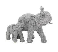 Silver Art Elephant & Calf By Leonardo
