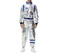 Silver Astronaut Space Suit Adult - Mens Astronaut Costume - Astronaut Costume Men - Costume Adult - Space Suit Astronaut Costume Perfect For Carnival & Stage Performance(with Belt)
