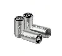 (silver audi) 4Pcs Car Tire Valve Cap Aluminum Tyre Wheel Air Stem Valve Cover for Audi RS SLine S TT A3 A4 A5 A6 A7 A8 Q3 Q5 RS3 RS4 RS5 S4
